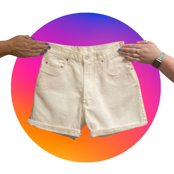 Lucky Brand Vintage Dungarees High Waisted Shorts by Gene MontesanoSize 8